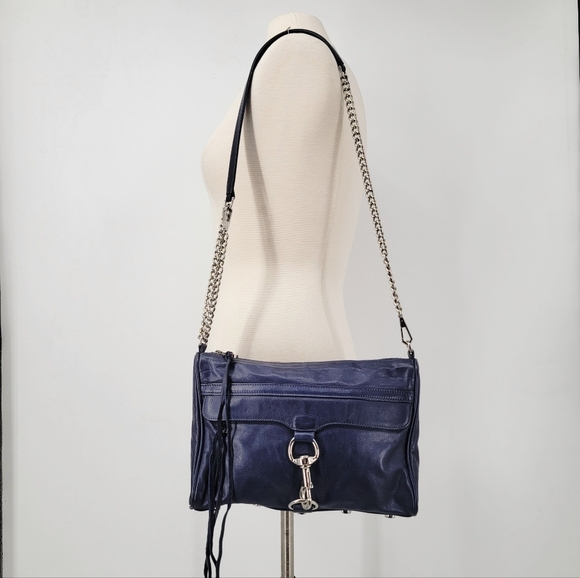 Rebecca Minkoff Handbags - Rebecca Minkoff MAC Daddy Crossbody Bag Navy Blue Ink Silver Vintage Made in USA